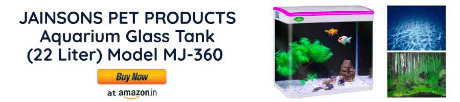 JAINSONS PET PRODUCTS Aquarium Glass Tank Aquarium Tank for Home with Light and Filter Aquarium Tank Set (22 Liter) Model MJ-360 (Color May Vary)