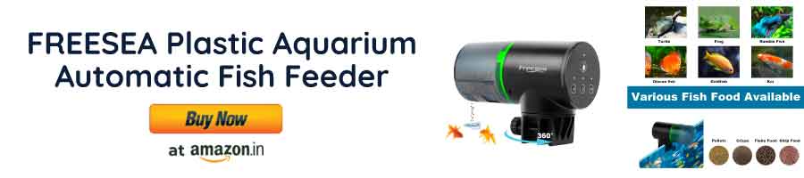 FREESEA Plastic Aquarium Automatic Fish Feeder: Vacation Timer Feeder For Fish Tank Electric Adjustable Auto Fish Food Dispenser 0.05 Gal & Two Fixed Methods